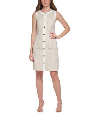 Tommy Hilfiger - Women's Faux-Button-Front Sheath Dress