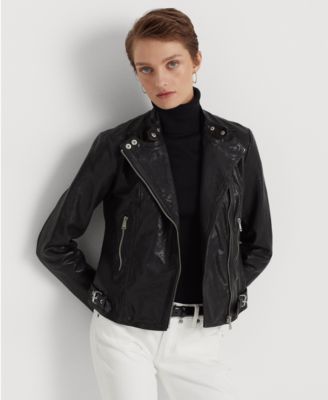 Lauren Ralph Lauren - Women's Tumbled Leather Moto Jacket