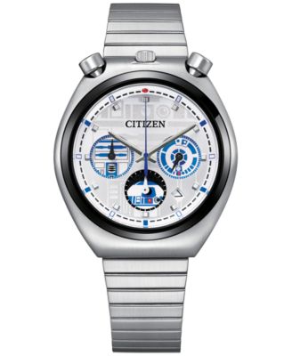 Citizen - Men's Chronograph Star Wars R2-D2 Stainless Steel Bracelet Watch 38mm