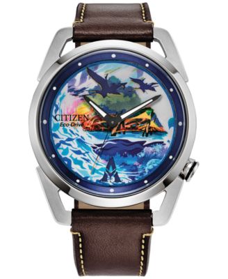 Citizen - Eco-Drive Men's Avatar Brown Leather Strap Watch 42mm