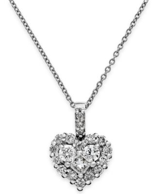 EFFY Collection - Diamond Heart Pendant Necklace (5/8 ct. t.w.)
