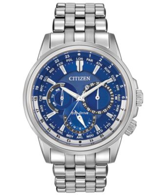 Citizen - Men's Eco-Drive Calendrier Stainless Steel Bracelet Watch 44mm BU2021-51L