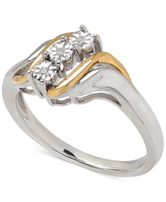 Macy's Brand - Diamond Accent Ring in 14k Gold and Sterling Silver