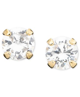 Macy's Brand - Children's 14k Gold Cubic Zirconia Stud