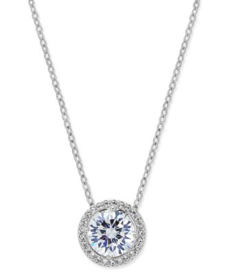 Eliot Danori - Silver-Tone Crystal Pendant Necklace