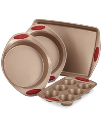 Rachael Ray - 4-Pc. Cranberry Red Non-Stick Bakeware Set