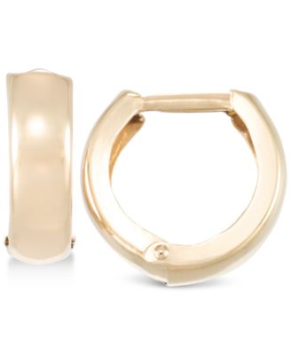 Macy's Brand - Polished Wide Huggy Hoop Earrings in 10k Gold