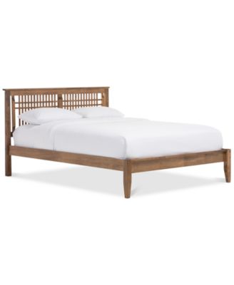 Furniture - Blades Modern Window-Pane Style Full Platform Bed, Direct Ship
