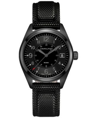 Hamilton - Men's Swiss Khaki Field Black Rubber Strap Watch 40mm H68401735