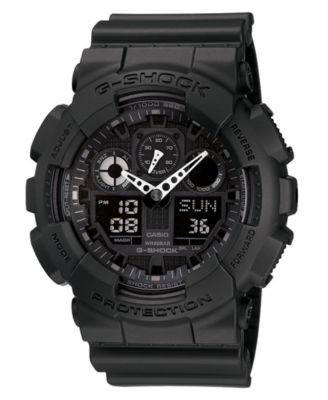 G-Shock - Men's Black Resin Strap Watch GA100-1A1