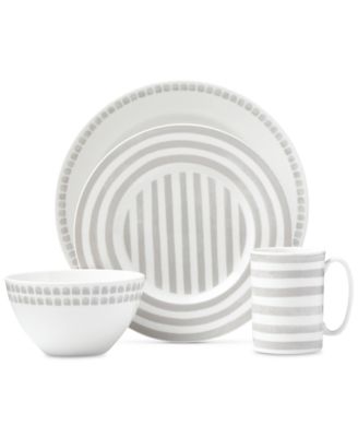 kate spade new york - Charlotte Street North Grey Collection 4-Piece Place Setting