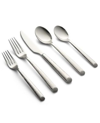 Cambridge Silversmiths - Elsa Mirror Hammered 20-Pc. Flatware Set