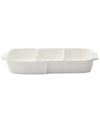 VIETRI - Lastra White Collection Small 3-Section Server
