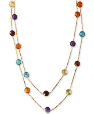 EFFY Collection - Multi-Gemstone Long Strand Necklace (28-9/10 ct. t.w.) in 14k Gold
