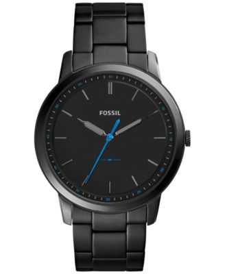 Fossil - Men's The Minimalist Black Stainless Steel Bracelet Watch 44mm FS5308