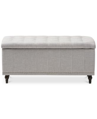 Furniture - Kaylee Button-Tufted Storage Ottoman Bench, Quick Ship