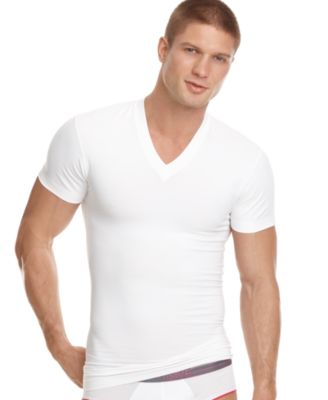2(x)ist - Mens Body Shaper, SHAPE FORM Slimming V Neck Tee