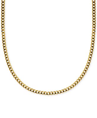 Italian Gold - Curb Link Chain Necklace in 14k Gold