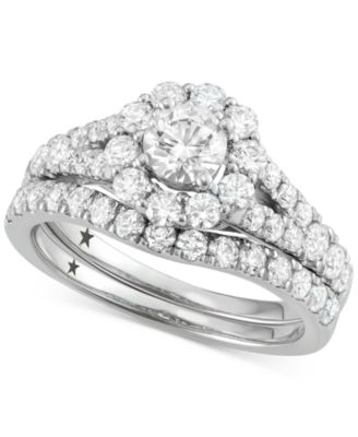 Macy's Brand - Diamond Halo Bridal Set (2 ct. t.w.) in 14k White Gold