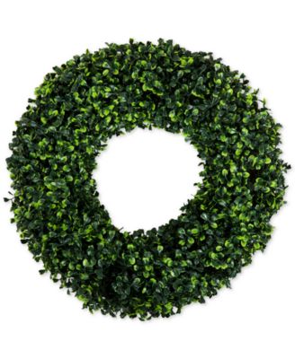 Trademark Global - Faux Boxwood 16.5" Round Wreath