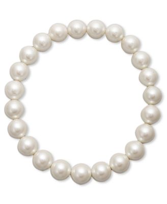 Charter Club - White Imitation Pearl Stretch