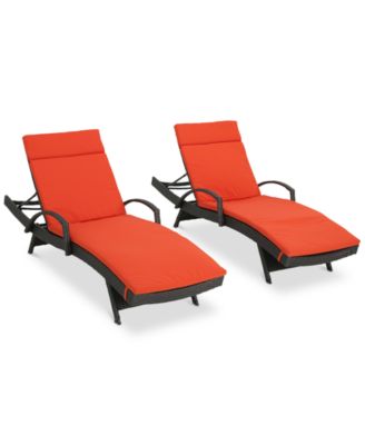 Noble House - Baja Outdoor Chaise Lounge (Set Of 2), Quick Ship