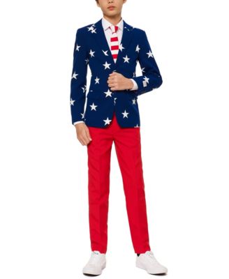 OppoSuits - Big Boys 3-Pc. Stars & Stripes Suit & Tie Set