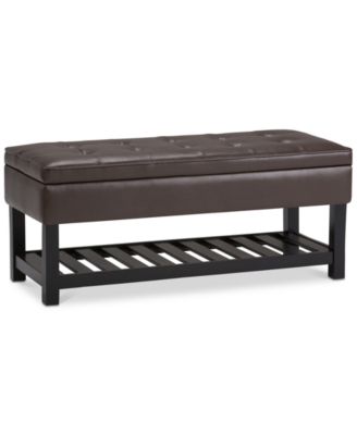 Simpli Home - Verona Storage Ottoman, Quick Ship
