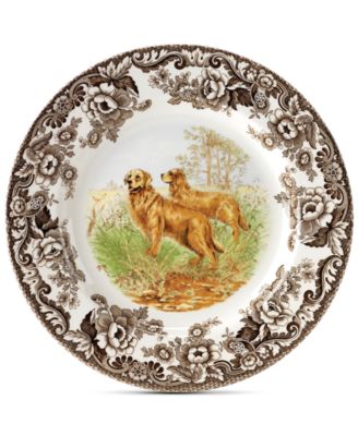 Spode - Woodland Golden Retriever Dinner Plate