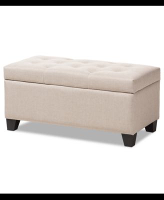 Furniture - Michaela Storage Ottoman, Quick Ship