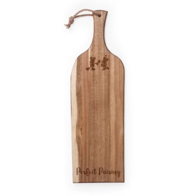 Disney - Mickey and Minnie Silhouette Artisan 24" Acacia Serving Plank & Cutting Board