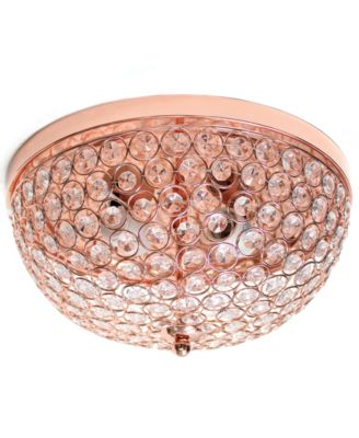 All The Rages - 2 Light Elipse Crystal Flush Mount Ceiling Light
