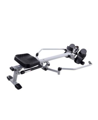 Sunny Health & Fitness - Sf-Rw5639 Full Motion Rowing Machine Rower W/ 350 Lbs. Weight Capacity And Lcd Monitor