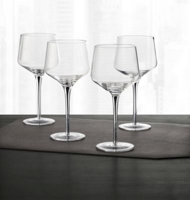 Hotel Collection - Set of 4 Black-Cased Stem Wine Glasses