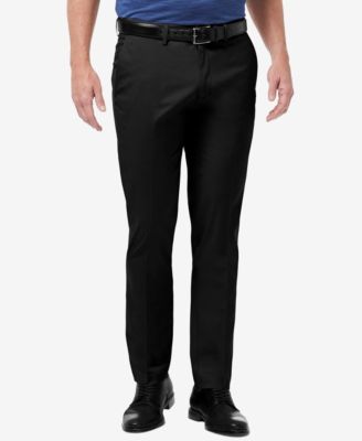 Haggar - Men's Slim-Fit Stretch Solid Casual Pants