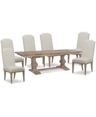 Furniture - Rachael Ray Monteverdi Dining , 7-Pc. Set (Table & 6 Upholstered Side Chairs)
