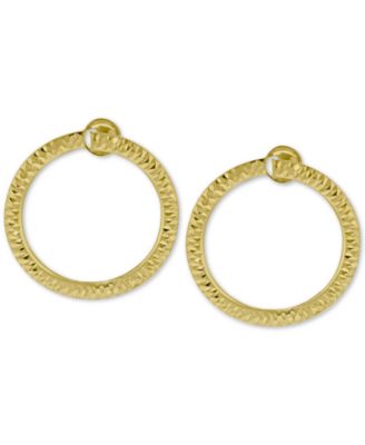 Macy's Brand - Doorknocker Circle Drop Earrings in 14k Gold