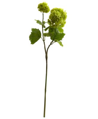 Nearly Natural - 18" Snowball Hydrangea Artificial Flower, Set of 6