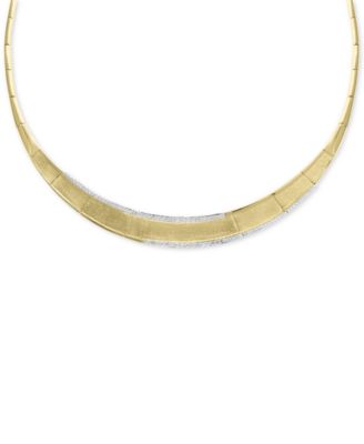 EFFY Collection - Diamond Border 16" Collar Necklace (9/10 ct. t.w.) in 14k Gold