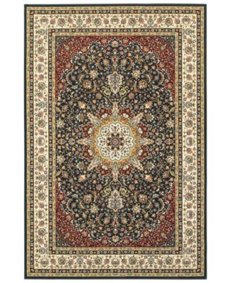 Oriental Weavers - Kashan 119U Navy/Ivory 3'10" x 5'5" Area Rug