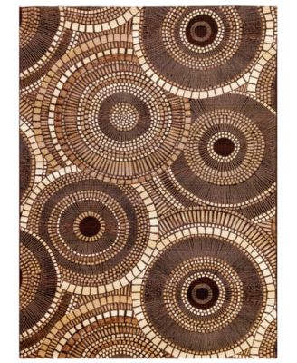 Liora Manne' - Marina 8035 Circles 7'10" x 9'10" Indoor/Outdoor Area Rug