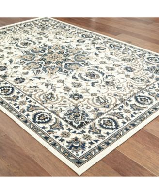 Oriental Weavers - Marina 1248W Ivory/Navy 7'10" Indoor/Outdoor Round Area Rug