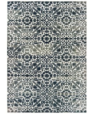 Oriental Weavers - Bowen 5506E Navy/Ivory 3'10" x 5'5" Area Rug