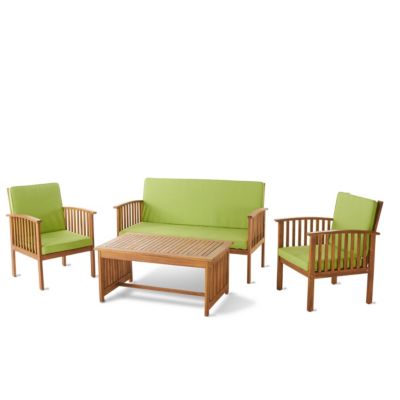 Noble House - Carolina Outdoor 4pc Chair Set, Quick Ship