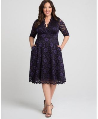 Kiyonna - Womens Plus Size Mon Cherie Lace Dress