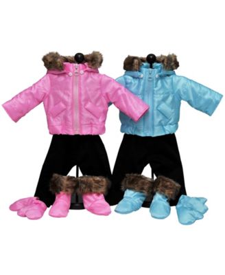 The Queen's Treasures - BBSWP-B,  Set of 2 Complete Bitty 15" Baby Doll and Winter Clothes