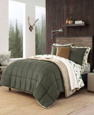 Eddie Bauer - Sherwood Dark Green Comforter Set, Twin