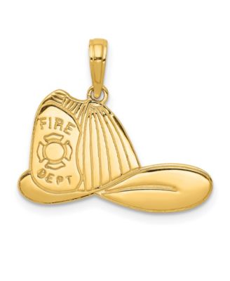 Macy's Brand - Firefighter Hat Pendant in 14k Yellow Gold