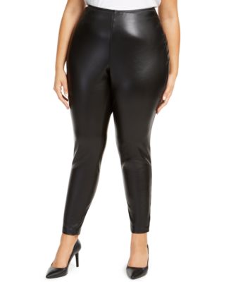 Vince Camuto - Plus Size Faux-Leather Leggings