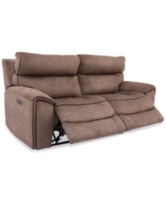 Furniture - Hutchenson 2-Pc. Fabric Sectional with 2 Power Headrests